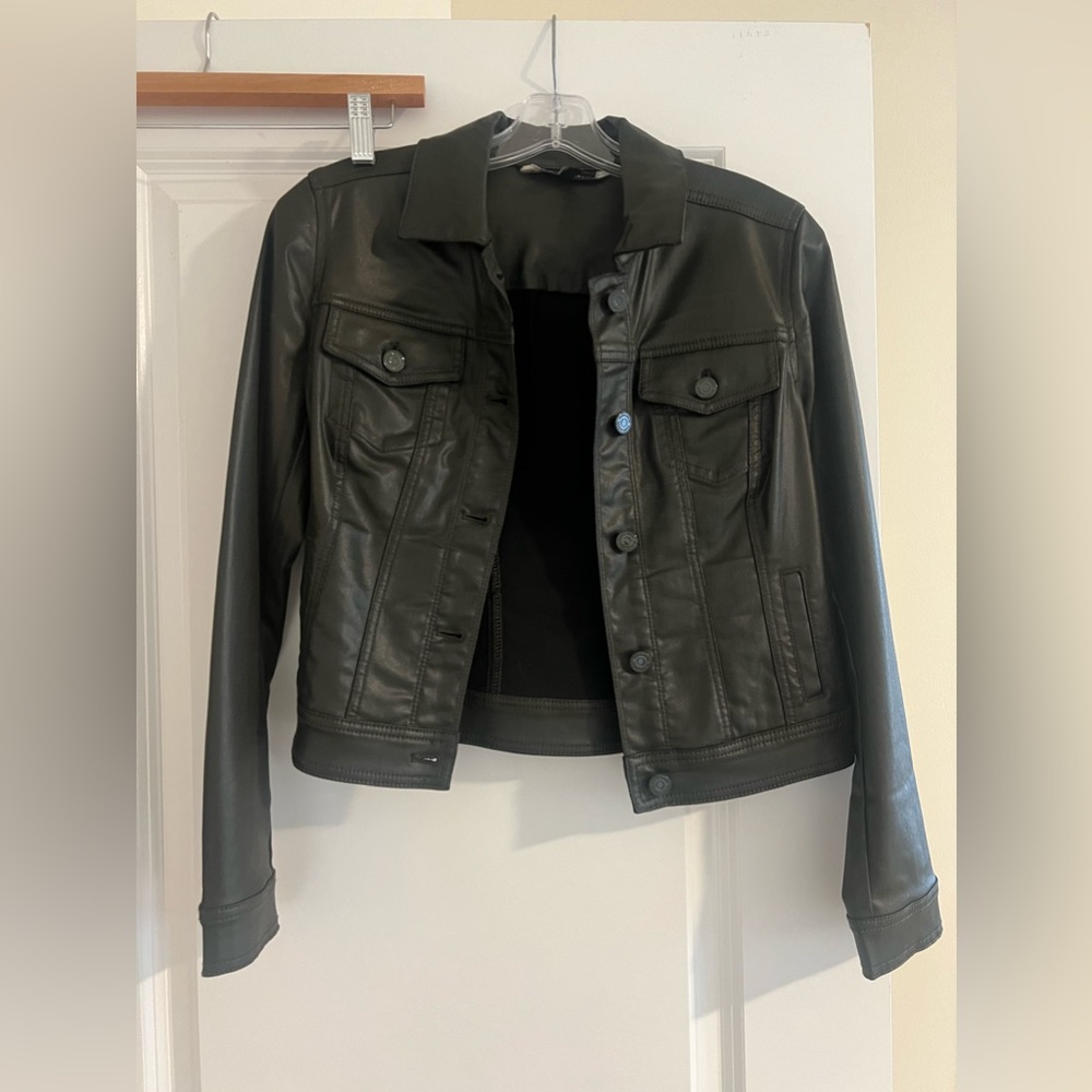 WHBM faux leather jacket
